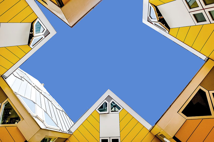 Architettura contemporanea colorata