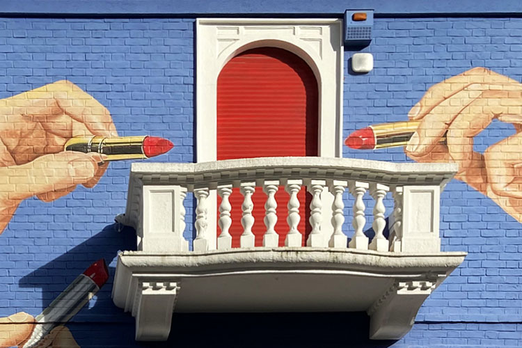 Street art in via Balzaretti a Milano