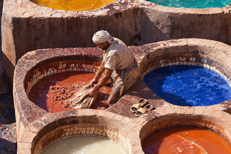 The tanneries of Fez represent one of the most striking images of the relationship between architecture and labor.